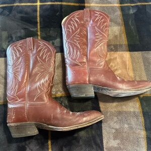 dan post • vintage cowboy boots caramel brown leather western